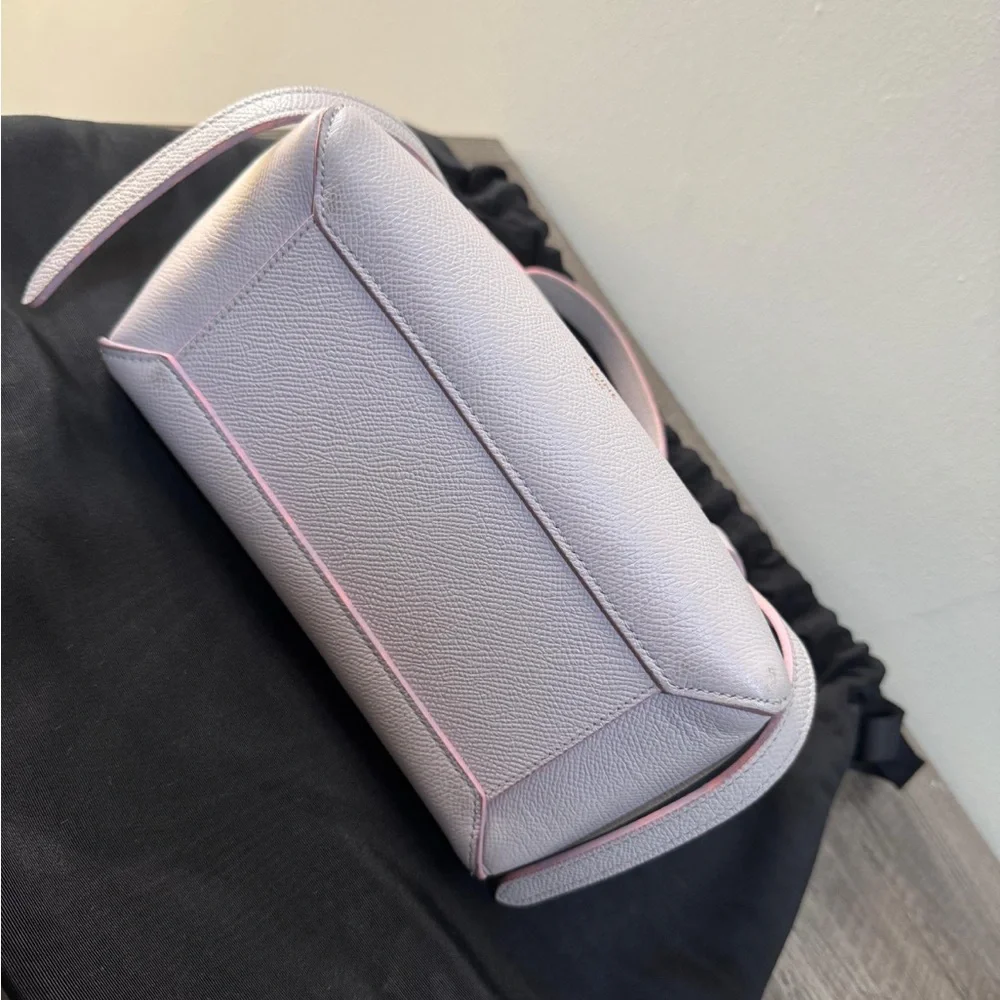 Celine Nano Belt Bag In Grained Calfskin Lavender Grey - Picture 9 of 11